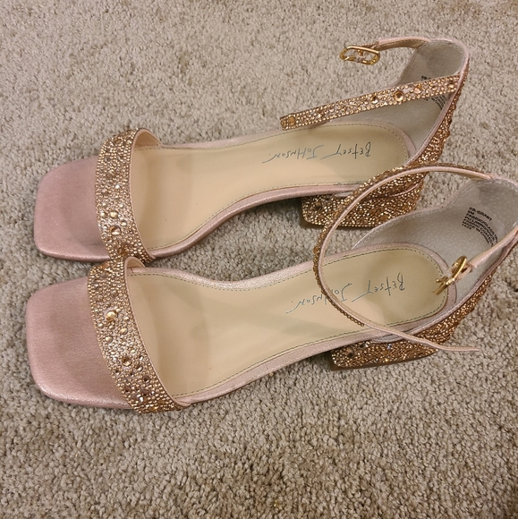 Betsey Johnson Mari Rose Gold Sandals - Picture 2 of 5
